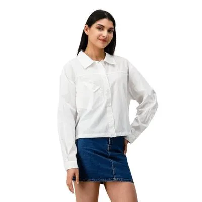 Blusa Camisera Mxstaza Mujer con Diseño Liso