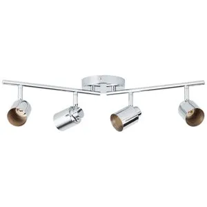 Faretto decorativo senza fonte luminosa TEKLA in acciaio grigio GU10 INSPIRE 4 luci