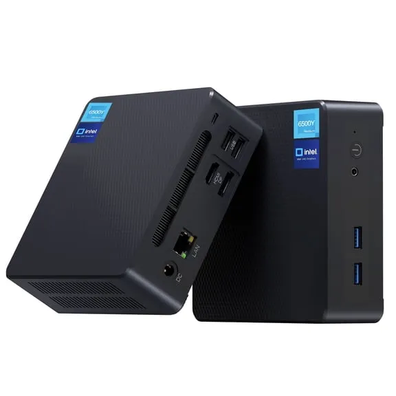 RNRUO Mini PC, 32GB RAM 512GB NVME Desktop Mini Computers, Intel 6500Y With 2 Cores up to 2.6GHz, WiFi 6 BT5.0 VESA Windows 11 for Laptop, Monitor
