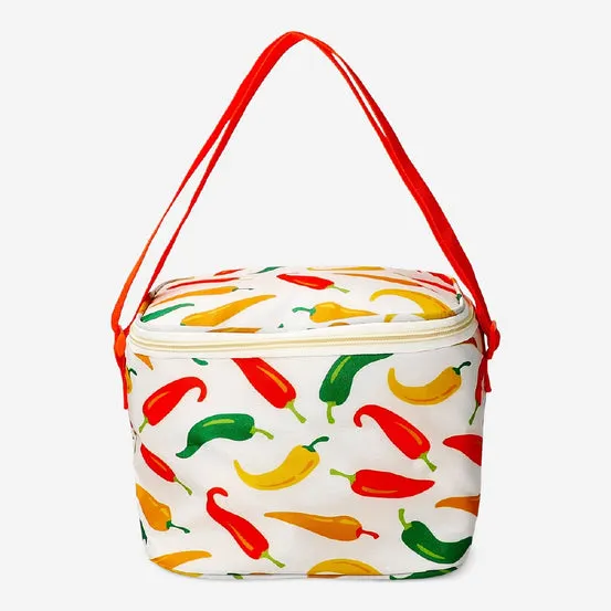 Cooler bag with chili print - 21x14 cm