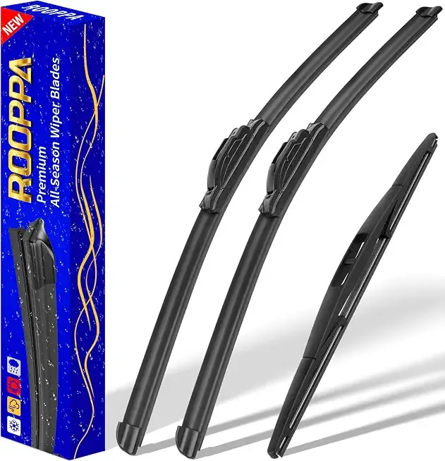 3 Wipers Fits Honda Odyssey 2005-2024 Wiper Blades | 26"/22" Front + 16" Rear,U/J Hook Adapter,OEM Replacement,All-Season Durability,Quiet,Streak-Free & Easy Install.