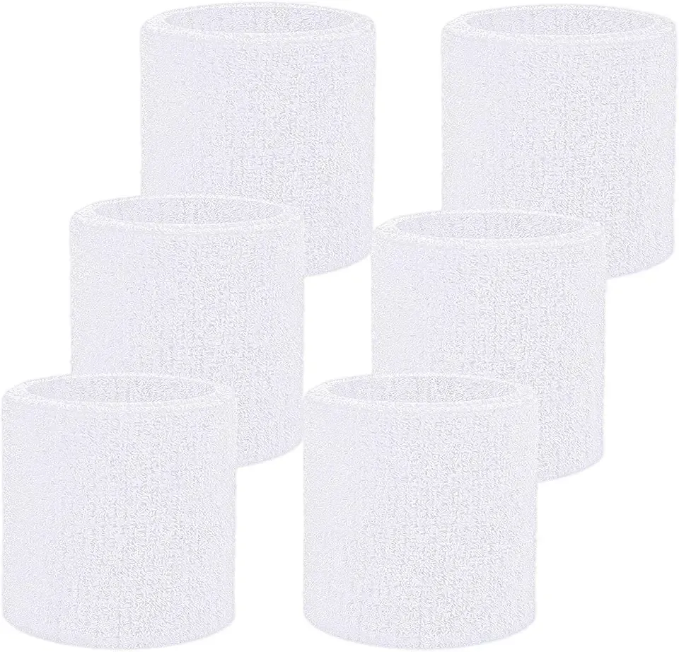 Wristbands Sweatbands for Men & Women, Breathable Tennis Wrist Bands Absorbent Sweat Band Multiuse Wristband for Basketball, Running, Gym, Working Out