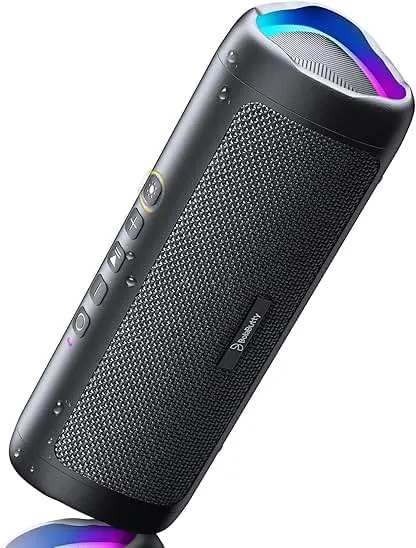 Bluetooth Speaker, 20W HD Sound, Portable Wireless, IPX5 Waterproof, Up to 24H Playtime, TWS Pairing, for Home/Party/Outdoor/Camping/Beach Essentials, Electronic Gadgets, Birthday Gift (Black) Bluetooth Speaker, 20W HD Sound, Portable Wireless, IP…