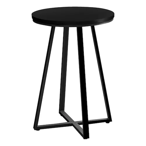 Accent Table, Side, Round, End, Nightstand, Lamp, Living Room, Bedroom, Metal, Laminate, Black