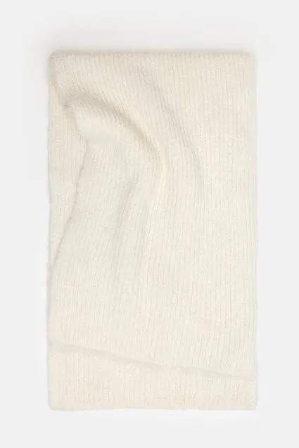 Sjaal met ribstructuur wol mix