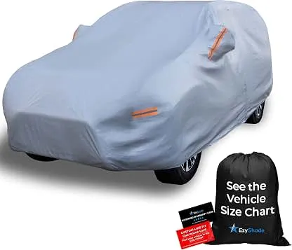 EzyShade SUV Car Cover Waterproof All Weather. See Size-Chart. Size S3 | Outdoor Car Covers for Automobiles. Rain Sun Snow UV Dust Protection. Sedan, Hatch, Wagon, SUV - See Vehicle Size Chart EzyShade SUV Car Cover Waterproof All Weather. See…