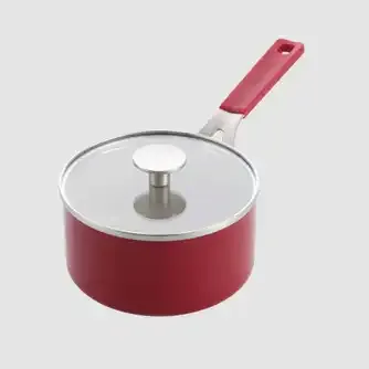 KitchenAid Aluminium Covered Saucepan 20cm / 3.11L Empire Red