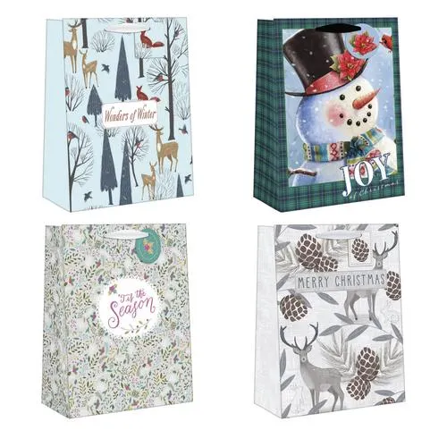 Paper Images Small Holiday Gift Bag - 8 Pack