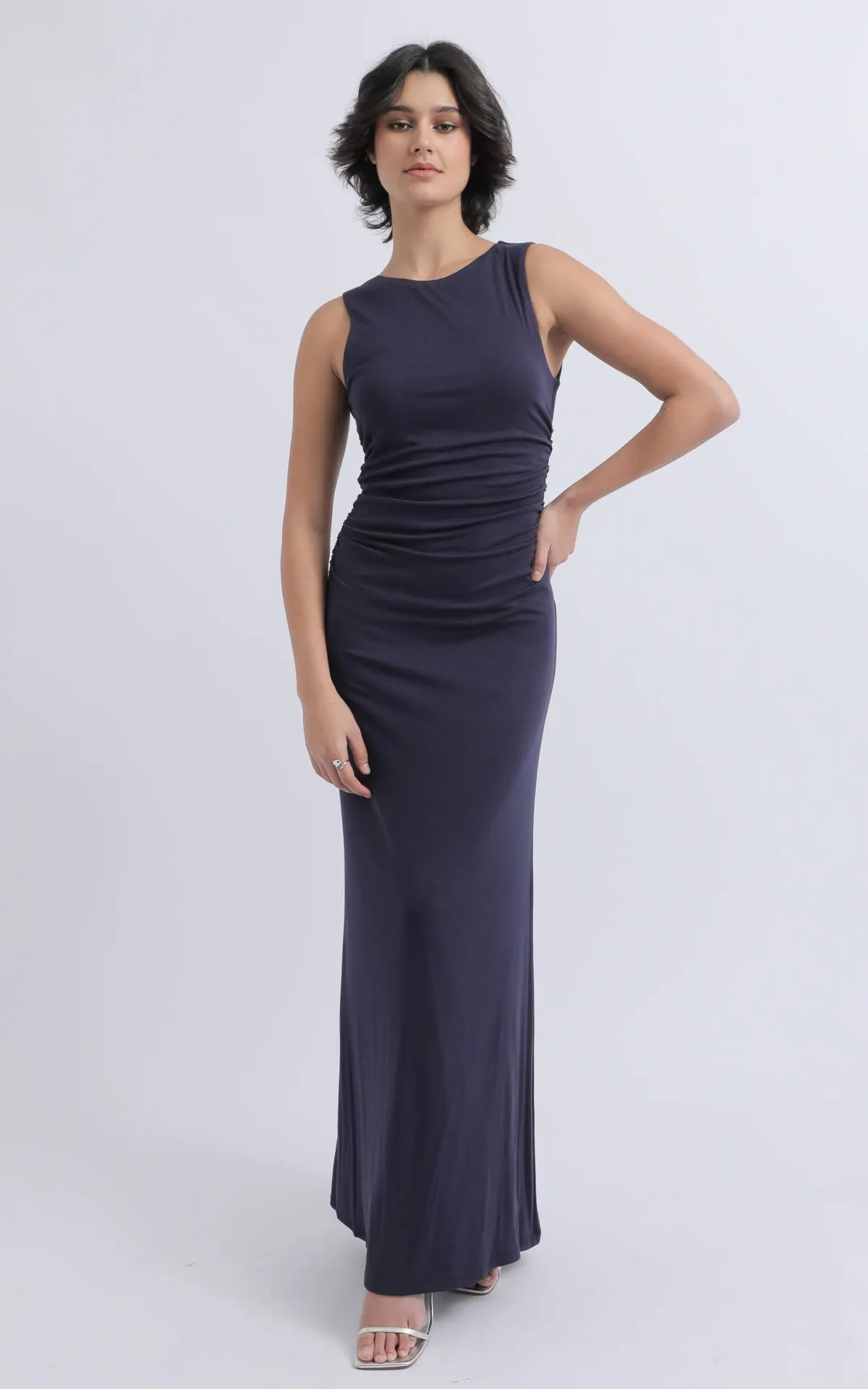 Jersey Ruched Waist Maxi