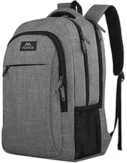 MATEIN Travel Laptop Backpack, Business Anti Theft Slim Sturdy Laptops Backpack Personal Item Bag, Water Resistant College School Computer Bag Gift for Men & Women Fits 15.6 Inch Notebook, Grey