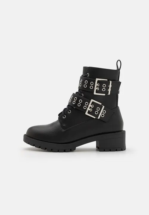 Buckle BIAPEARL - Platåstøvletter - black