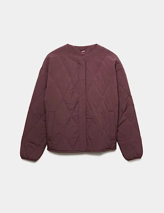 Gesteppte Jacke ohne Kragen mit Stormwear™
