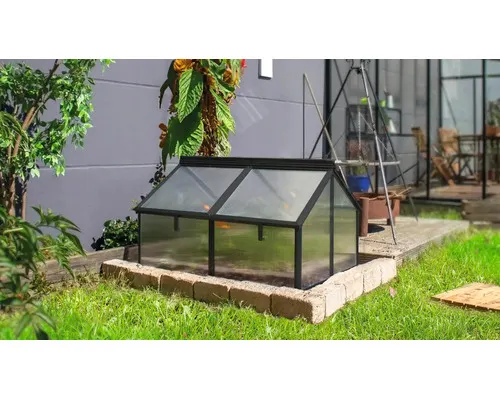 Pařeniště Vitavia Gaia Jumbo polykarbonát 4 mm 119 x 83 x 38/72 cm černé
