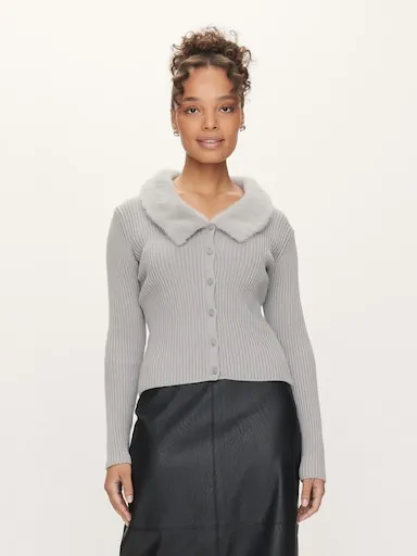 Coco Fur Trim Cardi