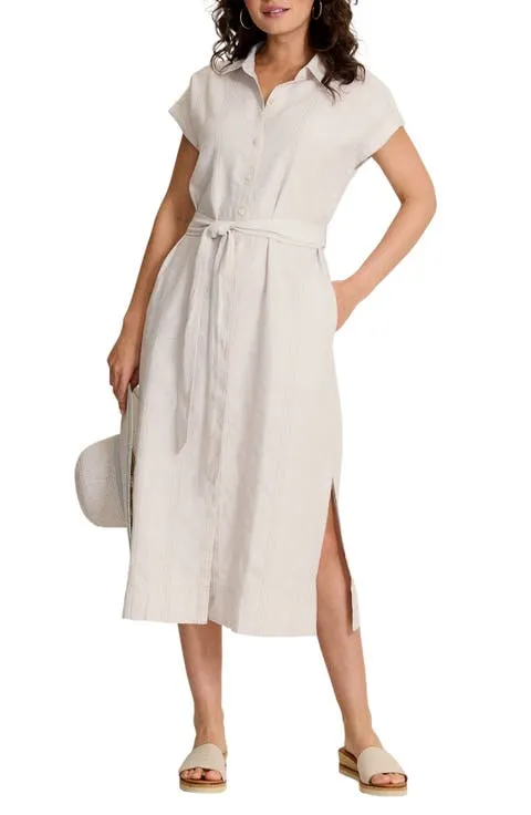 Summer Isle Linen & Cotton Midi Shirtdress