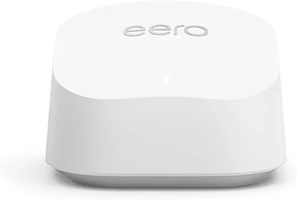 Amazon eero 6+ mesh wifi router - Supports internet plans up to a Gigabit, Coverage up to 1,500 sq. ft., Connect 75+ devices, 1-pack