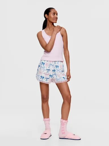 Paris Bows Lace Mini Short