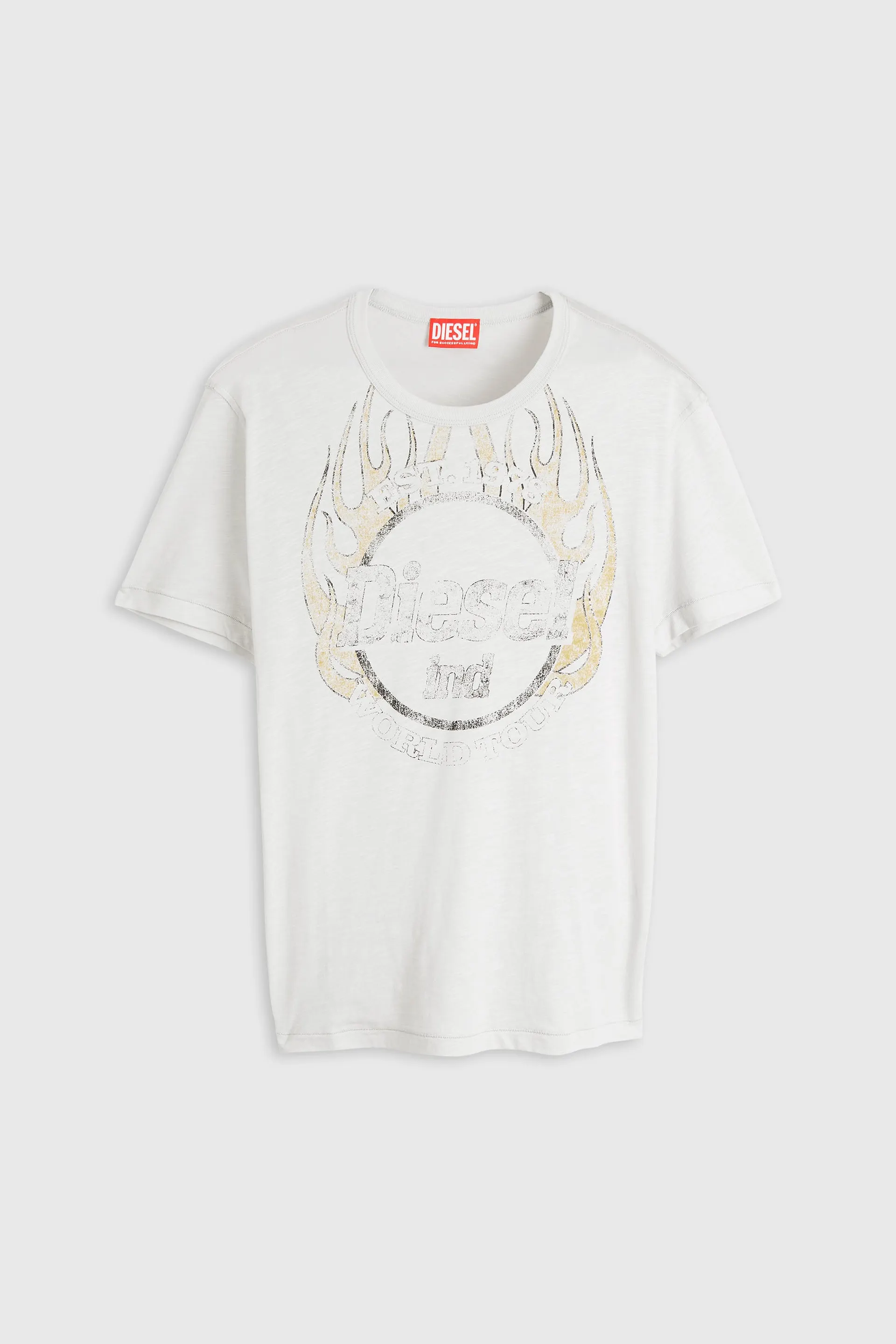 T-shirt in slub-jersey with crack print