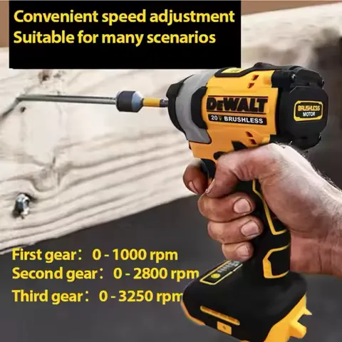 DEWALT DCF860 20V Cordless Brushless Electric Screwdriver 205NM Motor Impact Wrench Driver Drill Power Tool Charger Battery Set