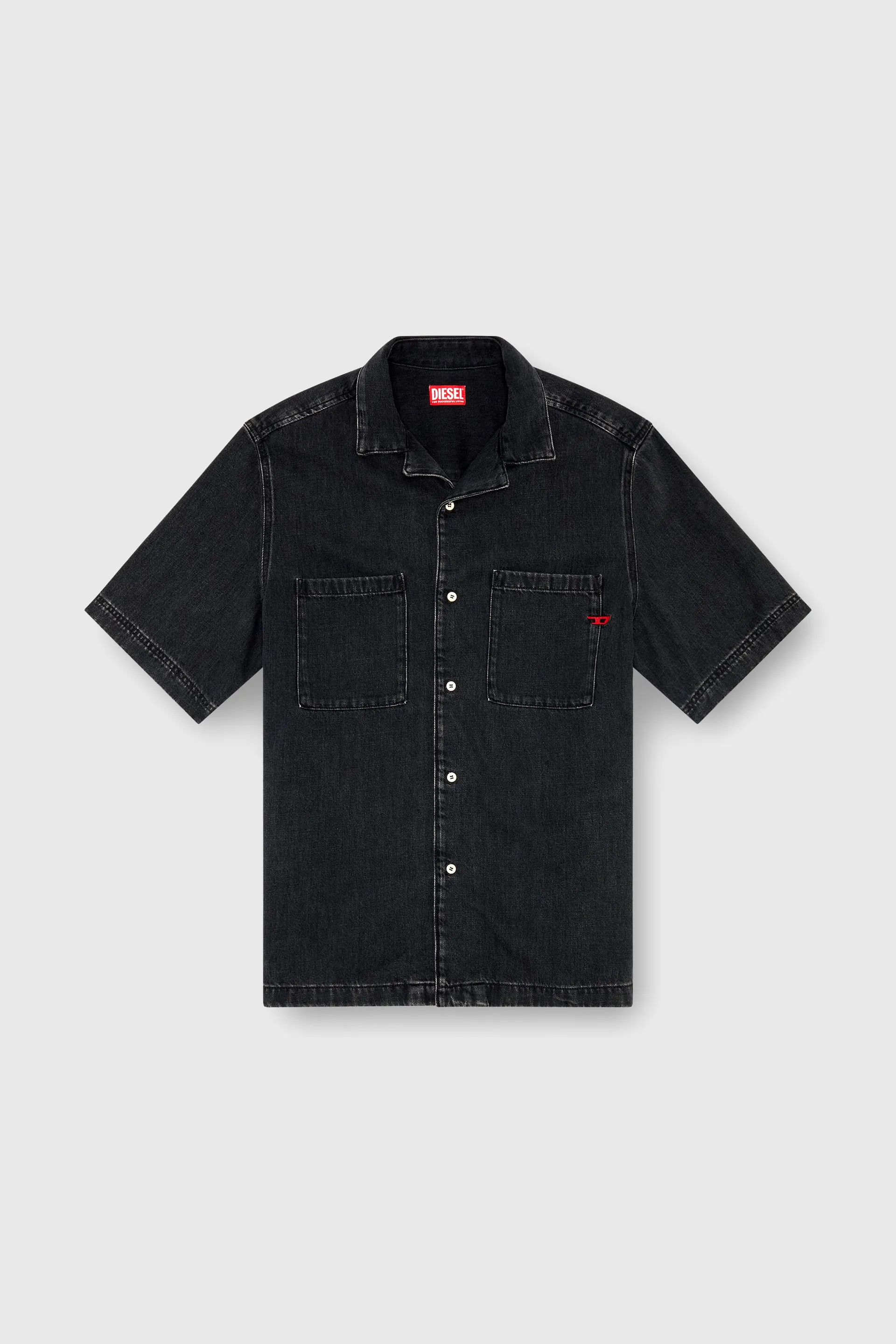 Bowling shirt in denim
