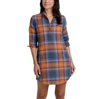 Robe chemise à manches longues Re-Form en flanelle pour femme