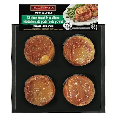 Chicken Breast Medallions Bacon Wrapped