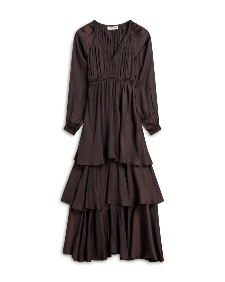 Blaine Solid Dress - Brun