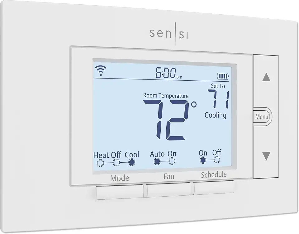 Emerson Sensi Wi-Fi Smart Thermostat for Smart Home, DIY, Works With Alexa, Energy Star Certified, ST55
