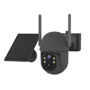 Caméra de surveillance solaire extérieure wifi sans fil 2.5K noir