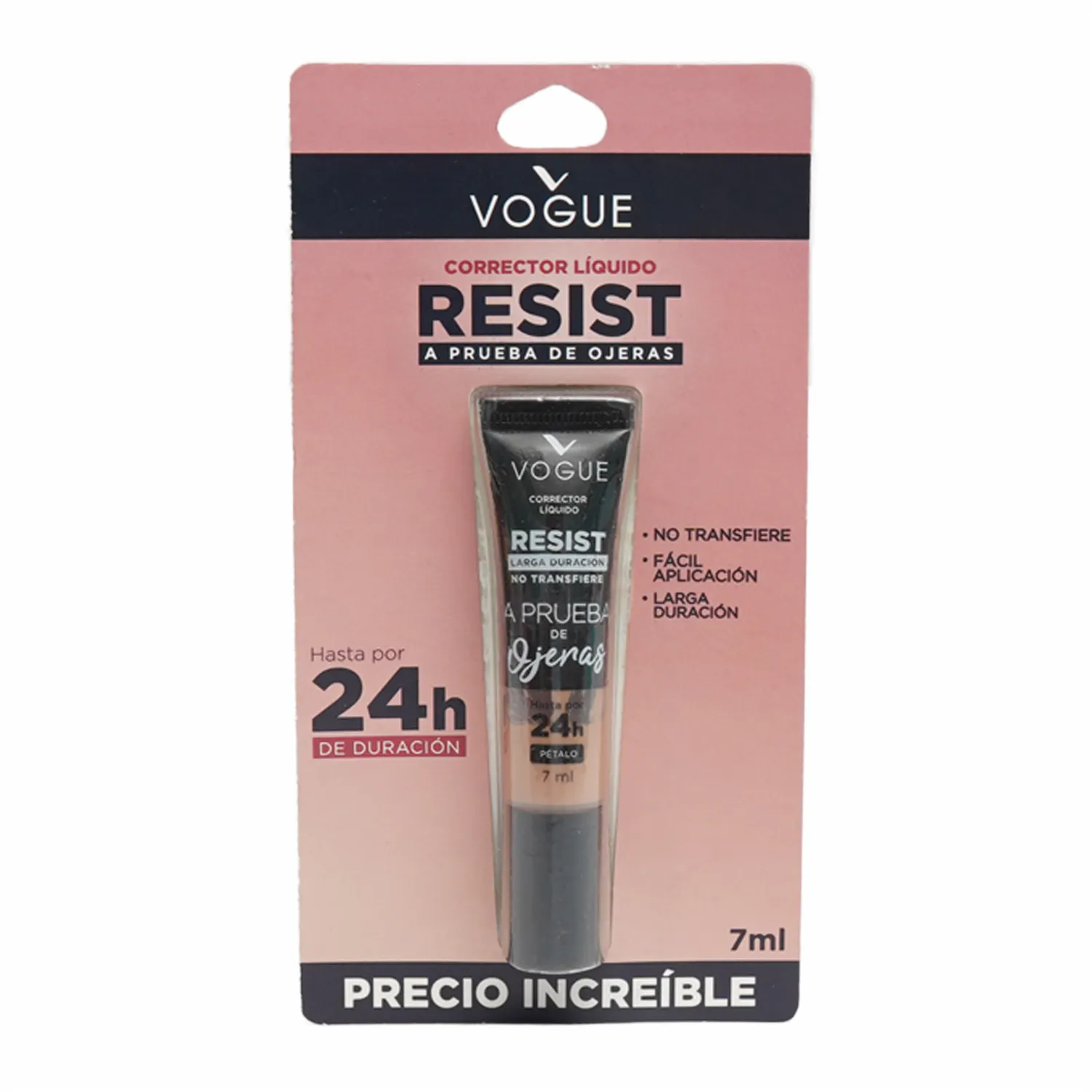 Corrector De Ojeras Líquido Larga Duración Resist Pétalo VOGUE 7 Ml
