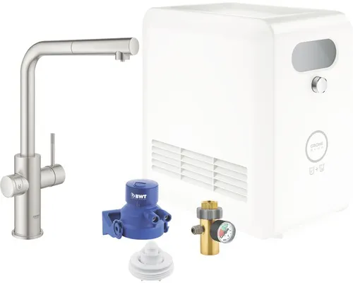 Dřezová baterie s filtrační funkcí GROHE Grohe Blue ocelová 31326DC2