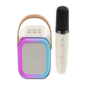 Parlante Karaoke con Micrófono. Led RGB. Bluetooth. Infantil