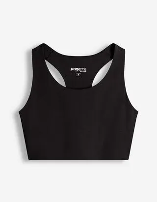 Top cropped - Morbido al tatto - Nero