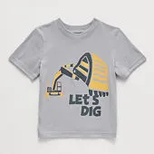 Okie Dokie Toddler & Little Boys Round Neck Short Sleeve Regular Fit Graphic T-Shirt