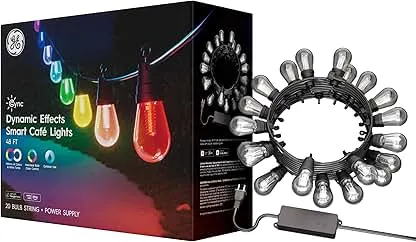 GE Cync Dynamic Effects Smart Cafe Lights, Color Cha…