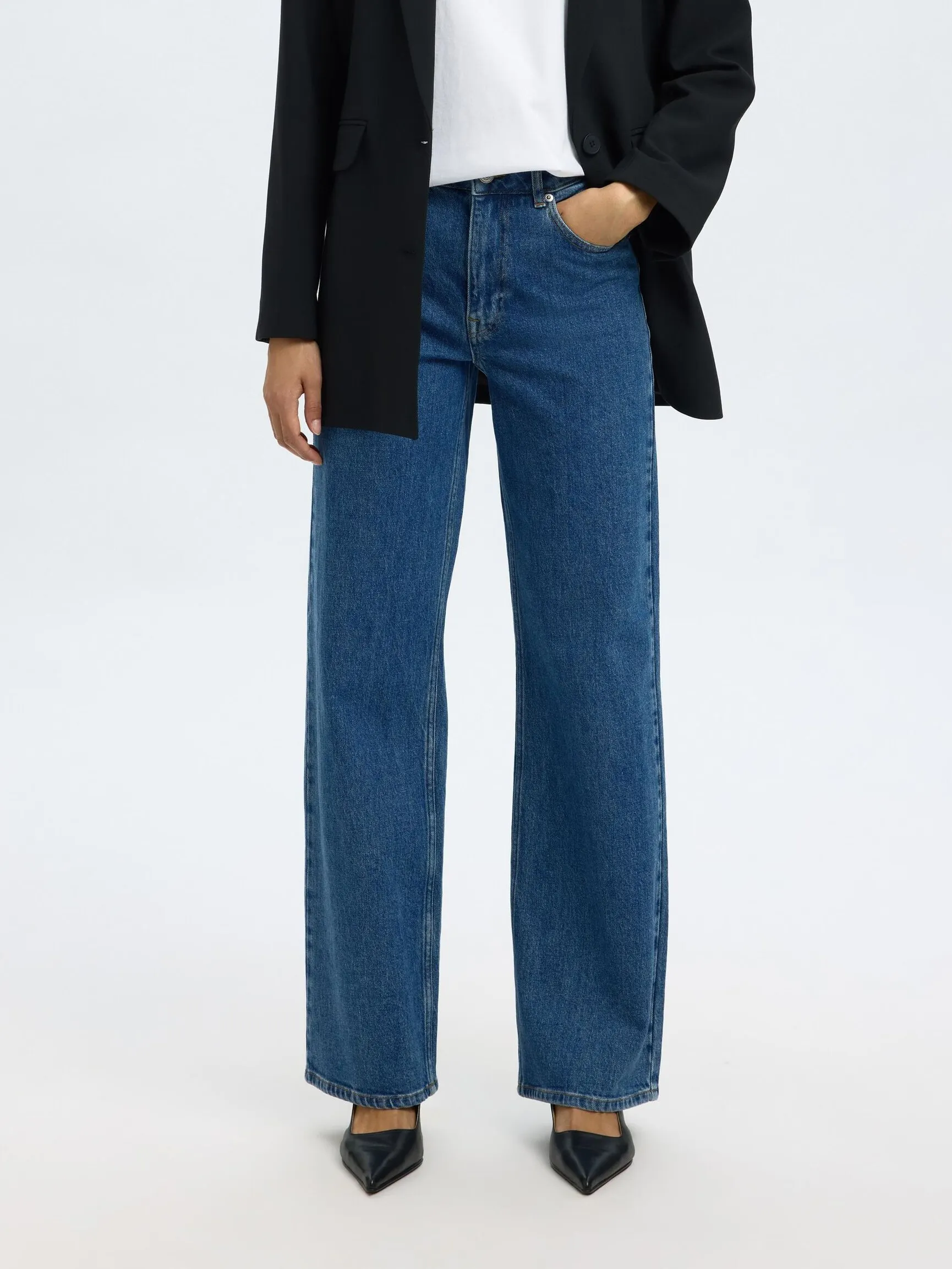 HIGH WAISTED JEANS MED VIDE BEN