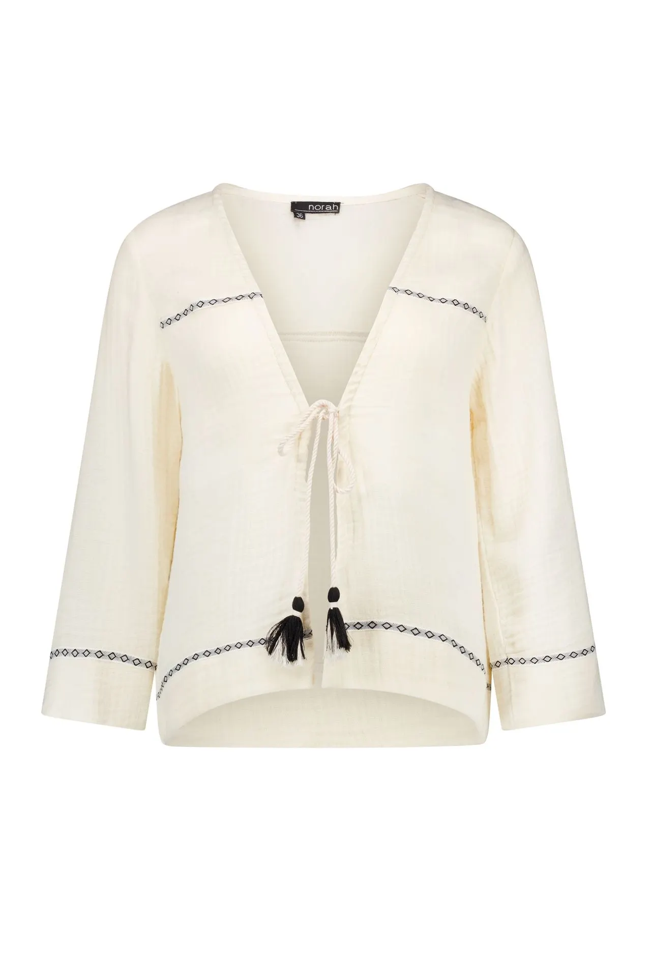 Ecru mousseline blouse