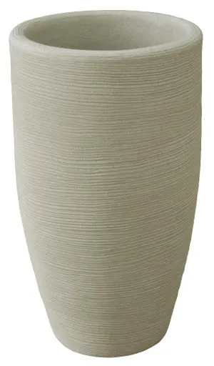 Vaso autoirrigante Shabby in polietilene beige H 70 x ø 40 cm