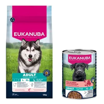 Eukanuba Premium Nutrition 12 kg ou 15 kg + boîtes 3 x 400 g offertes !