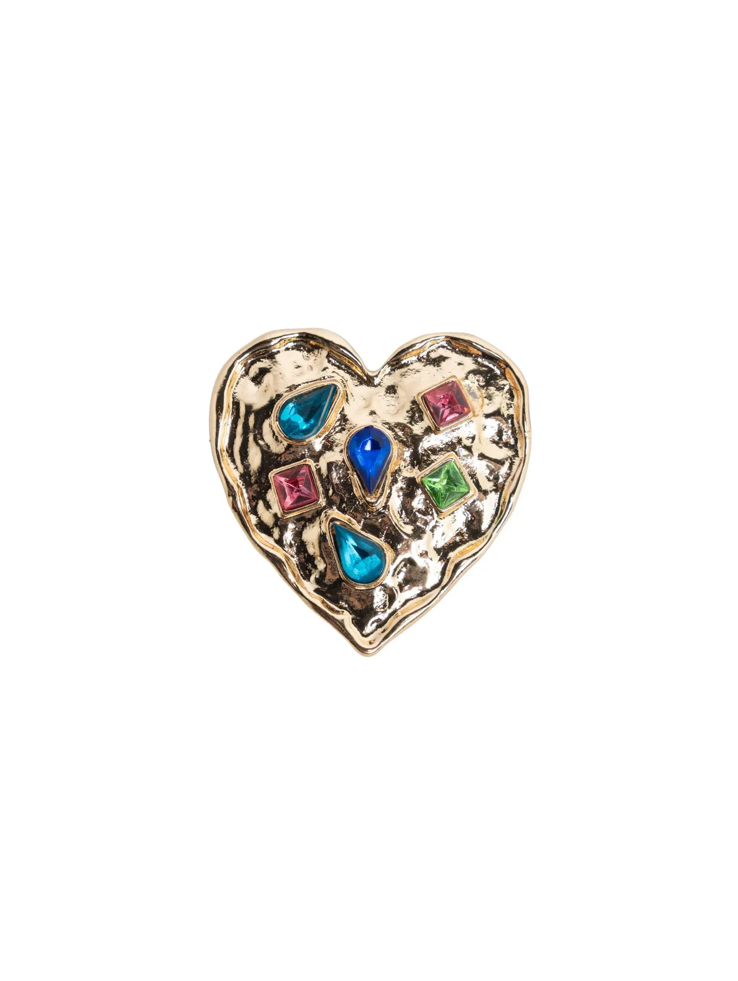 Goudkleurig hart broche