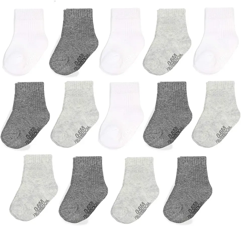 Baby & Toddler Grow & Fit Flex Zones Cotton Stretch Socks - Unisex, Girls, Boys