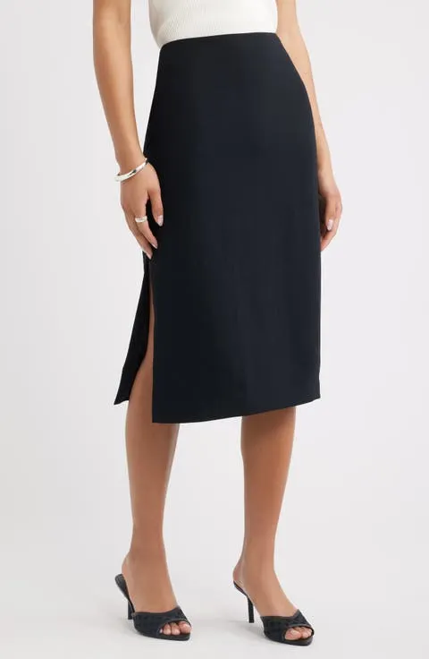 Curator Crepe Pencil Skirt