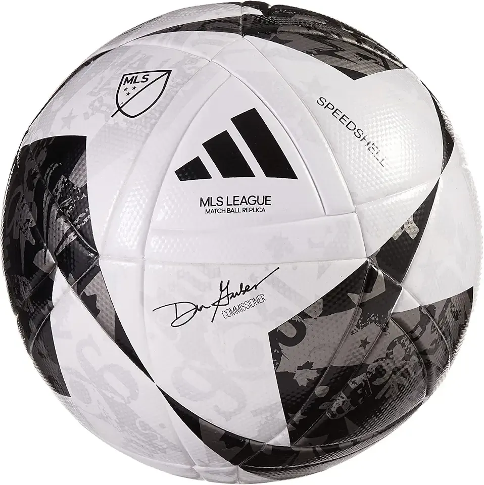 Unisex-Adult MLS League Nativo Ball, White/Black/Iron Metallic, 4