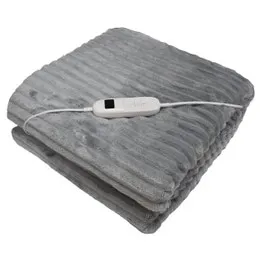 Fraser Country Washable Plush Electric Heated Throw Blanket (200cm x 180cm, Light Grey)