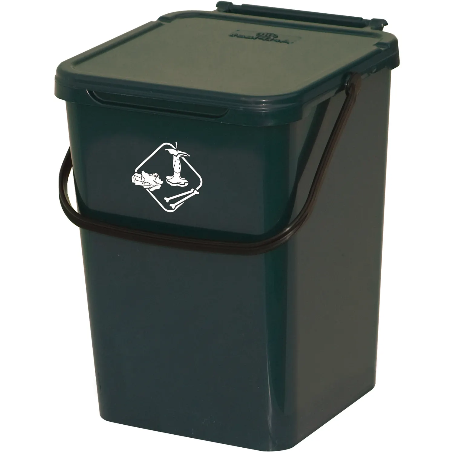 Pattumiera con coperchio colore verde 10 litri