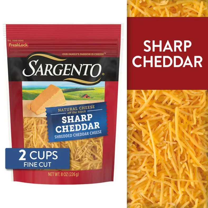 Sargento Off The Block Fine Cut Shredded Sharp Cheddar Cheese