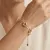 Armband in edelstaal, bloemetjes