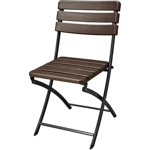 2er-Set Klappstuhl TABORA - braun-schwarz - Kunststoff