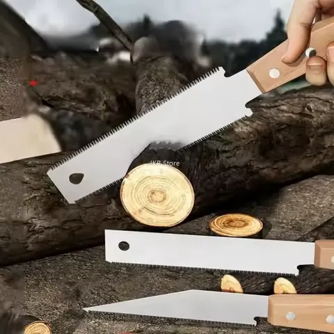 Fine Tooth Japanese Style Hand Saw SK5 Steel Flexible Wood Cutting Saw for Garden Carpentry Woodworking Hand Tool