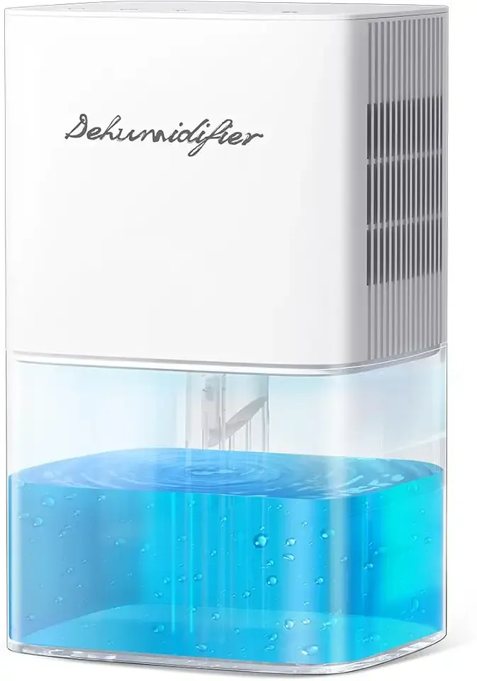 Dehumidifier 1800ML 63OZ Small Dehumidifier for Home 230 Ft² Safety Dehumidifiers Adjustable 10 Color Lights 5 Timers 3 Setting Modes Auto Shut Off Protection Low Noise For Bedroom Bathroom